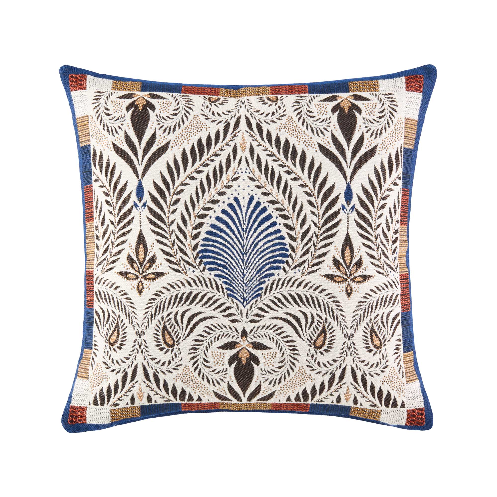 Kissen Jacquard Nairobi blau