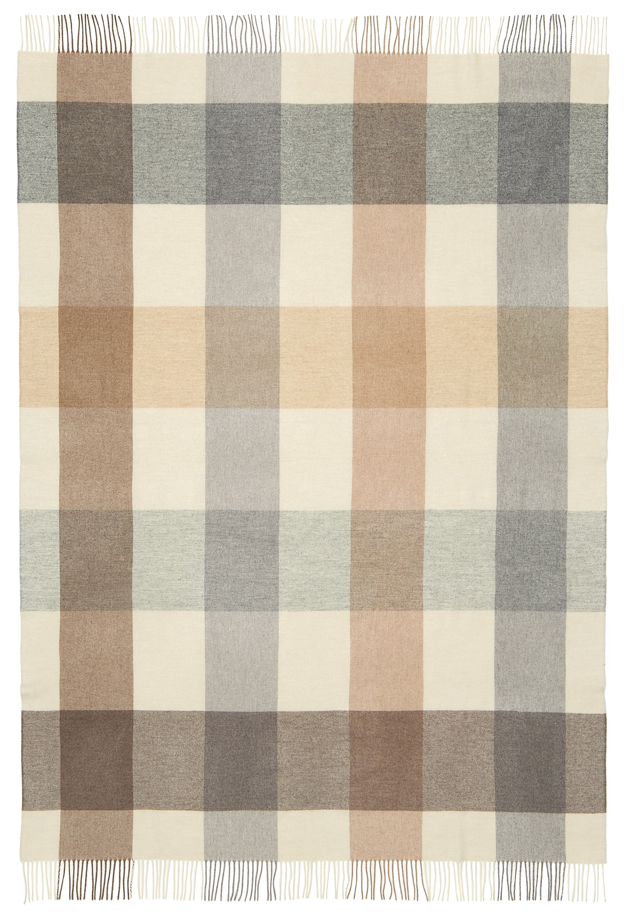 Plaid dublin grau beige