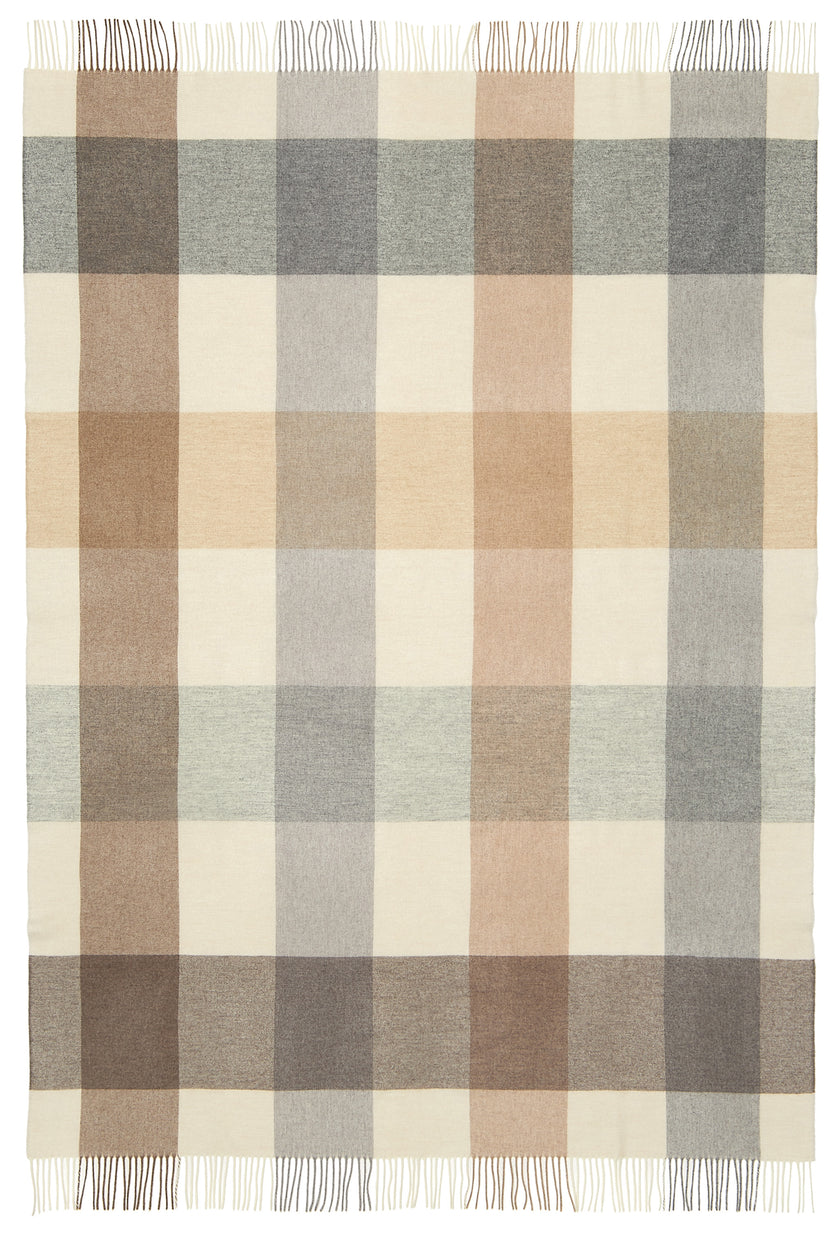 Plaid dublin grau beige