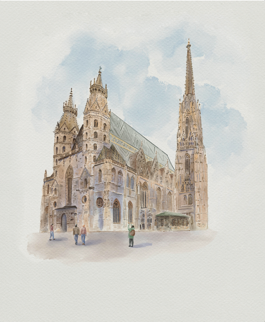 stephansdom Bild gezeichnet